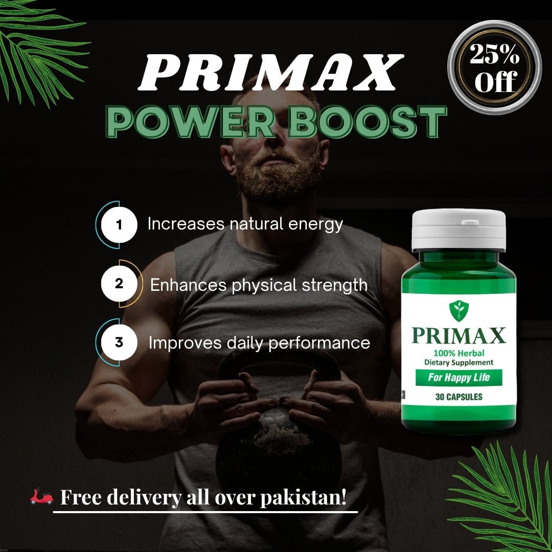🌿 Primax Herbal Capsules for Madana Takat – Natural Support for Men’s Vitality