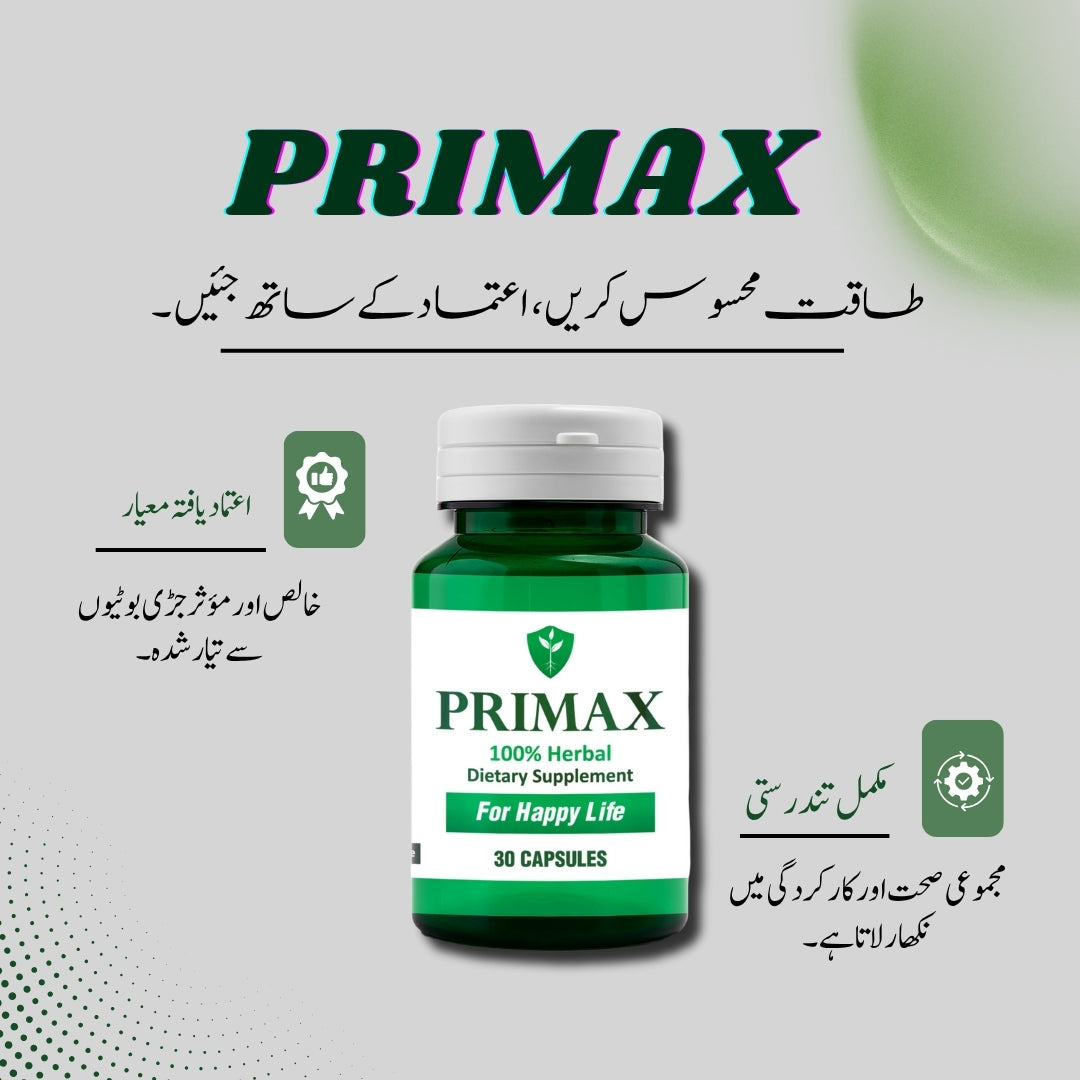 🌿 Primax — The Herbal Answer to Mardana Kamzori in Pakistan